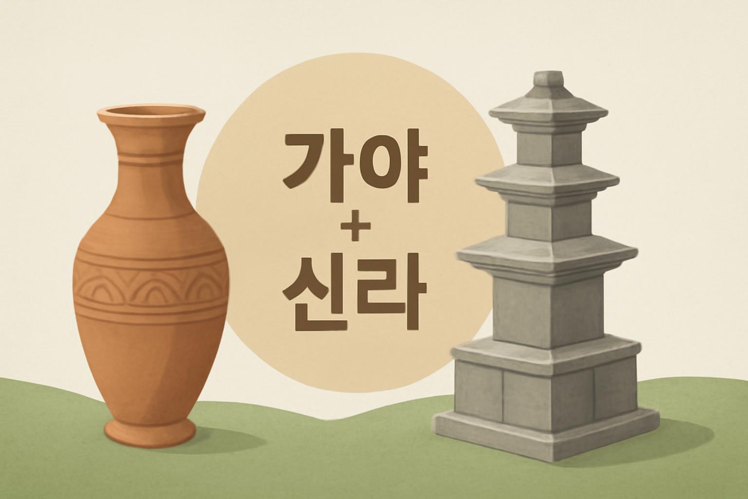 가야 문화유산을 중심으로 신라와의 공통점을 보여주는 대표이미지